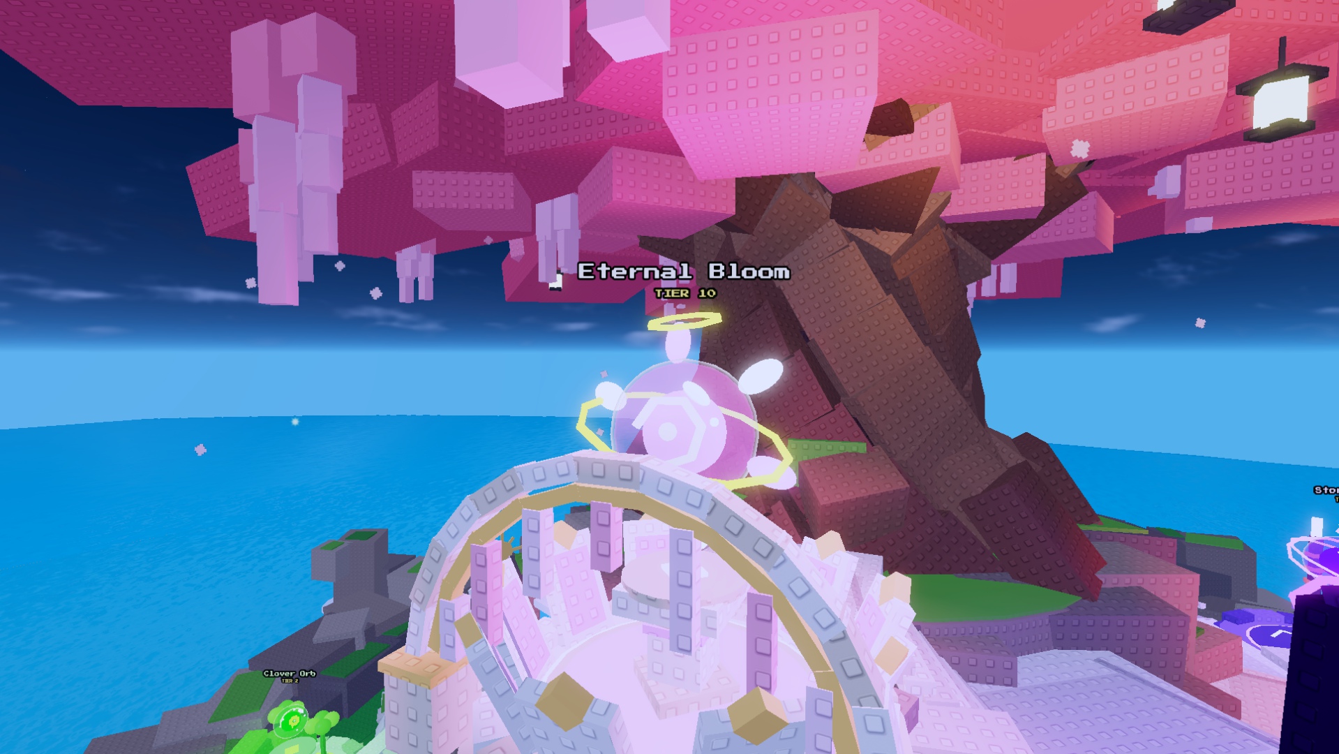 The Eternal Bloom shrine, tier 10, high on the hill under the spirit tree.